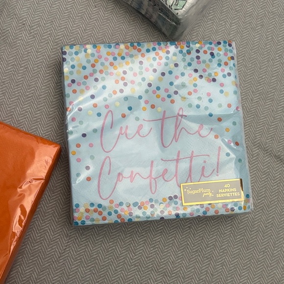 Birthday Party Tableware Set - Orange, Blue, Pink - Picture 15 of 16